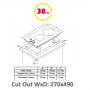 Simfer , Hob , H3.200.VGRIM , Gas , Number of burners/cooking zones 2 , Rotary knobs , Stainless steel