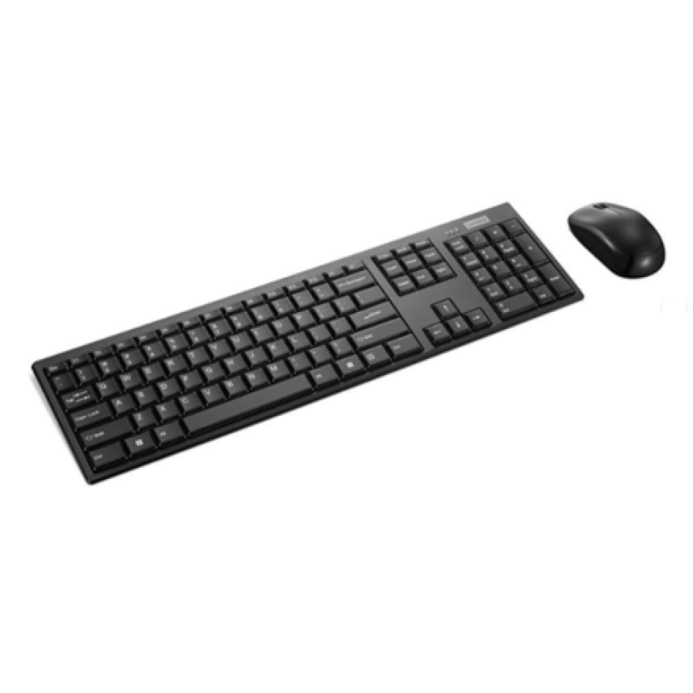Lenovo 100 Wireless Combo Keyboard and Mouse , Keyboard and Mouse Set , Wireless , Mouse included , US Euro , Black