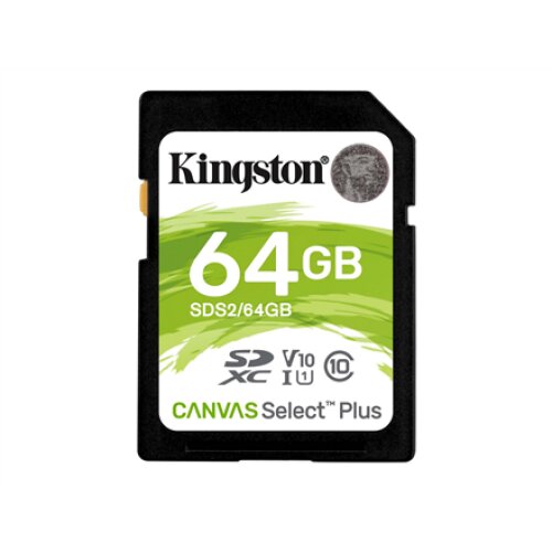 Kingston , Canvas Select Plus , UHS-I , 64 GB , SDXC , Flash memory class 10