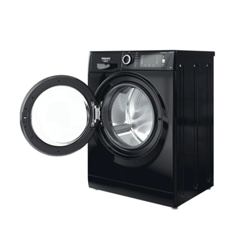 Hotpoint , Washing machine , NLCD 946 BS A EU N , Energy efficiency class A , Front loading , Washing capacity 9 kg , 1400 RPM , Depth 60.5 cm , Width 59.5 cm , Display , LCD , Steam function , Black