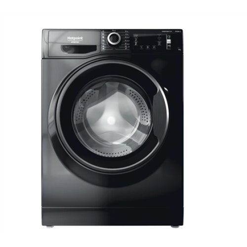 Hotpoint , Washing machine , NLCD 946 BS A EU N , Energy efficiency class A , Front loading , Washing capacity 9 kg , 1400 RPM , Depth 60.5 cm , Width 59.5 cm , Display , LCD , Steam function , Black