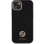 GUESS , GUHCP15M4DGPK , Back cover , Apple , iPhone 15 Plus/14 Plus , TPU, Silicone, Microfiber , Black