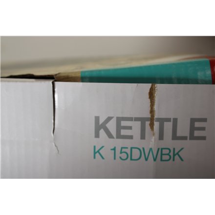SALE OUT. , SALE OUT. Gorenje Kettle , K15DWBK , Electric , 2200 W , 1.5 L , Stainless steel , 360° rotational base , Black , DAMAGED PACKAGING, SCRATCHED