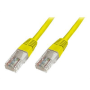 Digitus , Patch cord , CAT 5e U-UTP , PVC AWG 26/7 , 1 m , Yellow , Modular RJ45 (8/8) plug , Boots with kink protection, strain relief and latch protection