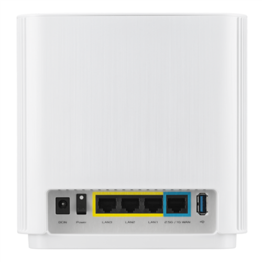 AX7800 Tri Band 2.5 Gigabit Router , ZenWiFi XT9 (1-Pack) , 802.11ax , 10/100/1000 Mbit/s , Ethernet LAN (RJ-45) ports 3 , Mesh Support Yes , MU-MiMO No , No mobile broadband , Antenna type Internal
