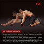PROIRON Ab Abdominal Roller Whee Black/Red, Stainless-steel bar / Foam handles, Ab roller + Mat