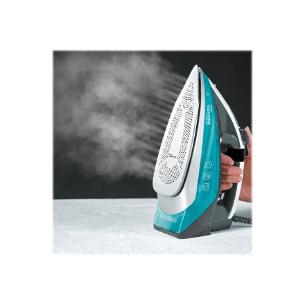 Polti Iron PLEU0253 Vaporella Quick & Slide QS220 Steam Iron 2400 W Water tank capacity 350 ml Continuous steam 40 g/min White/Blue/Black