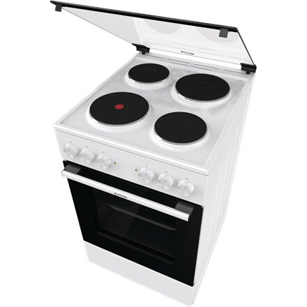 Gorenje Cooker , GE5A21WH , Hob type Electric , Oven type Electric , White , Width 50 cm , Depth 59.4 cm , Grilling , Energy efficiency class A , 68 L