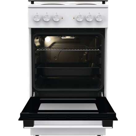 Gorenje Cooker , GE5A21WH , Hob type Electric , Oven type Electric , White , Width 50 cm , Depth 59.4 cm , Grilling , Energy efficiency class A , 68 L