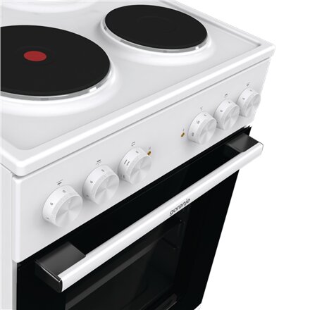Gorenje Cooker , GE5A21WH , Hob type Electric , Oven type Electric , White , Width 50 cm , Depth 59.4 cm , Grilling , Energy efficiency class A , 68 L