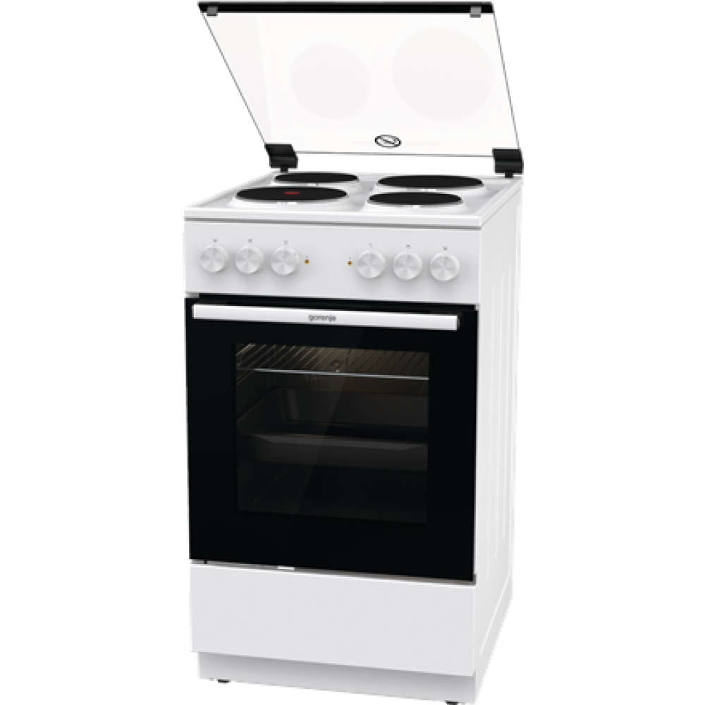 Gorenje Cooker , GE5A21WH , Hob type Electric , Oven type Electric , White , Width 50 cm , Grilling , Depth 59.4 cm , 68 L