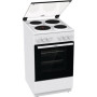 Gorenje Cooker , GE5A21WH , Hob type Electric , Oven type Electric , White , Width 50 cm , Depth 59.4 cm , Grilling , Energy efficiency class A , 68 L