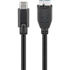 Goobay 67995 USB-C to micro-B 3.0 cable Round cable, SuperSpeed data transfer - The USB-C cable supports data transfer rates up to 5 Gbps - 10 times faster than USB 2.0; Quick charge function - USB-C charging cable for super-fast synchronisation and charg