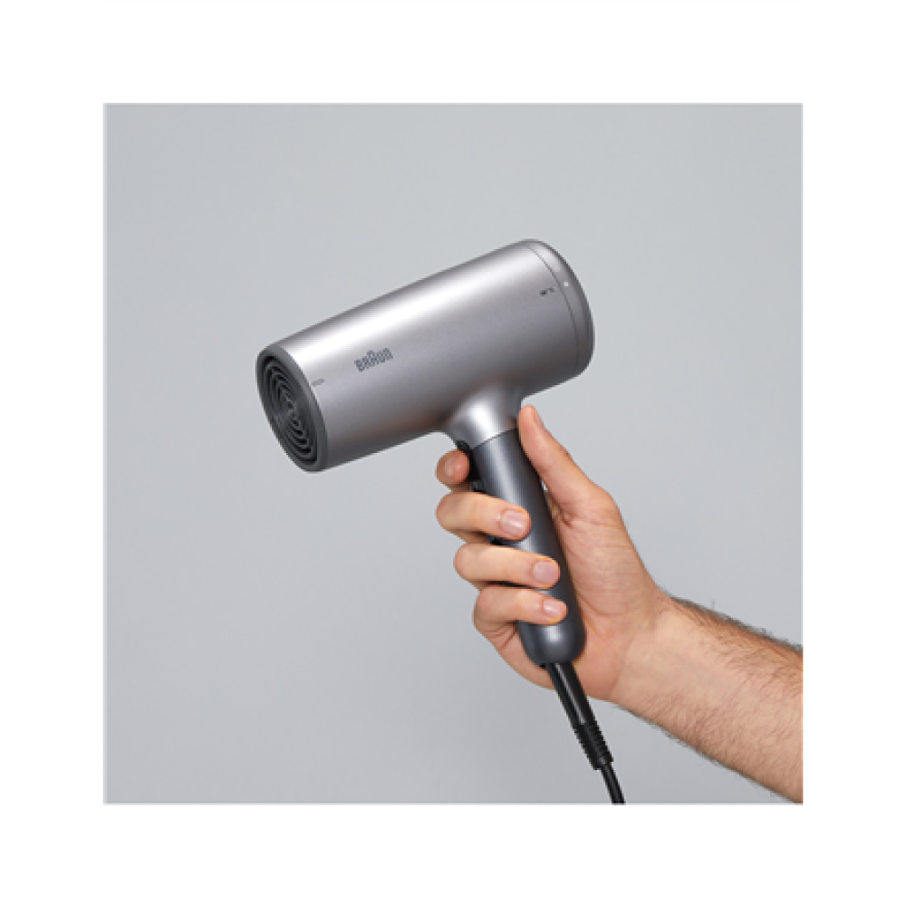 Braun , Hair dryer , HD4.3 , 2200 W , Number of temperature settings 3 , Ionic function , Diffuser nozzle , Grey