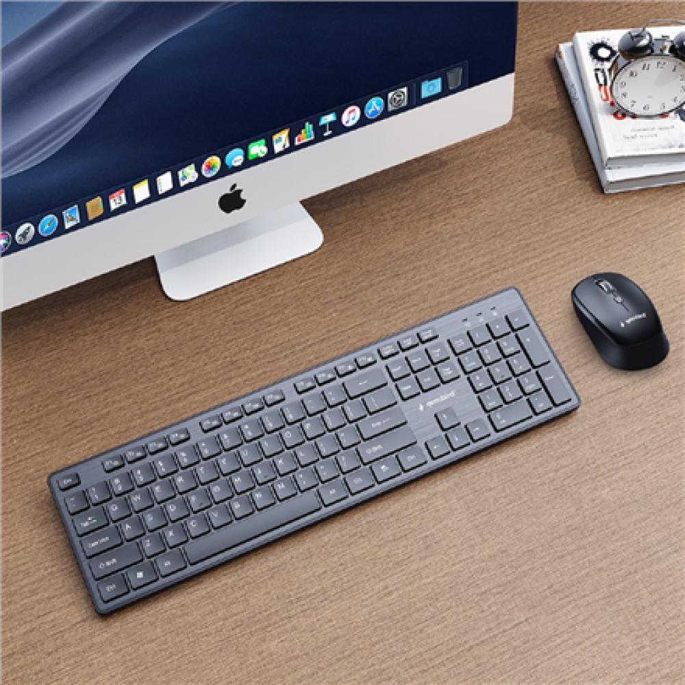 Gembird KBS-WCH-04-RU , Keyboard and Mouse Set , Wireless , Russian , Black