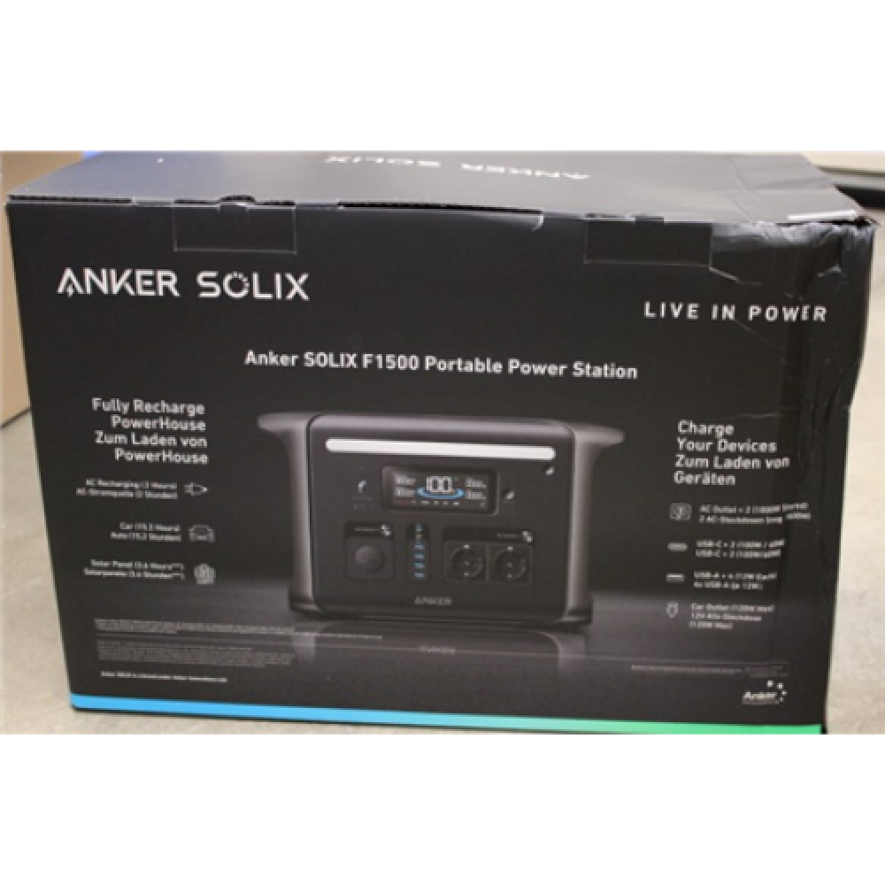 SALE OUT. Anker SOLIX F1500 Portable Power Station 1536Wh , 1800W, DAMAGED PACKAGING , Portable Power Station 1536Wh, 1800W , SOLIX F1500
