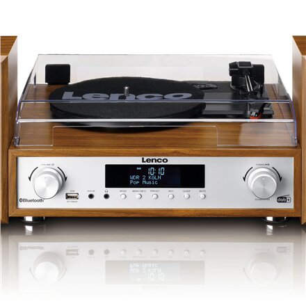 Lenco , HiFi Stereo system with Record Player, DAB+/FM radio, and Bluetooth , MC-160WD , Stereo system , USB port , AUX in