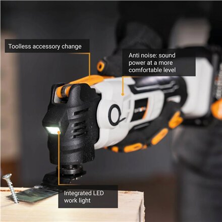 Batavia B.V. , Cordless Anti-Vibration Multitool, Without Battery and Charger - 18V