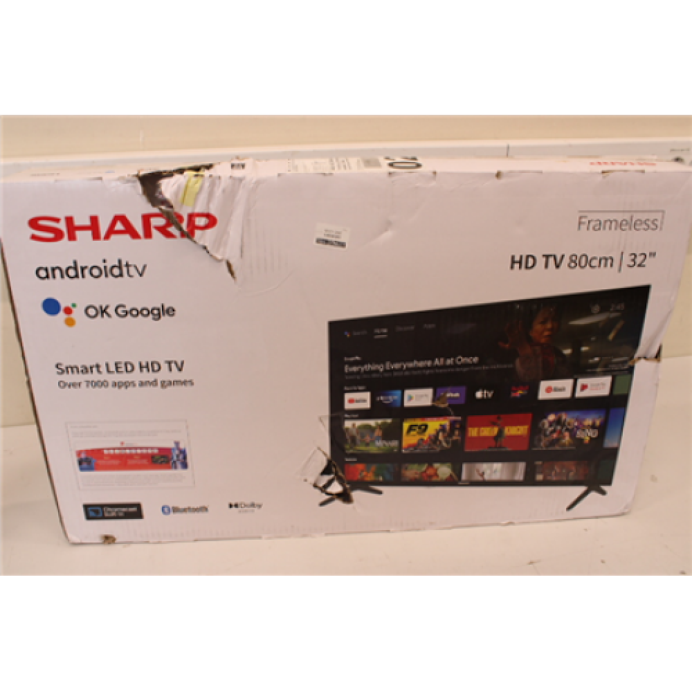 SALE OUT. Sharp 32FH2EA 32 (81 cm) Smart TV Android HD Black DAMAGED PACKAGING