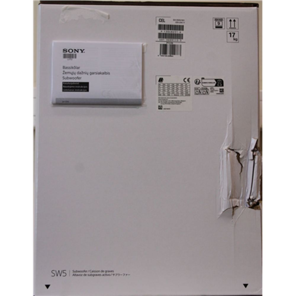 SALE OUT. Sony SA-SW5 Wireless 300W Subwoofer for HT-A9/A7000 , Sony Speaker , Subwoofer for HT-A9/A7000 , DAMAGED PACKAGING , 300 W , Black , 2 Ω , Portable , Wireless connection