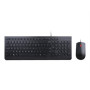 Lenovo , Essential , Essential Wired Keyboard and Mouse Combo - US English with Euro symbol , Black , Keyboard and Mouse Set , Wired , Mouse included , US , Black , USB , English , Numeric keypad
