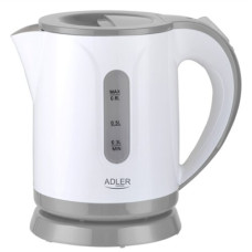 Adler , Kettle , AD 1371g , Electric , 850 W , 0.8 L , Stainless steel/Polypropylene , 360° rotational base , White/Grey