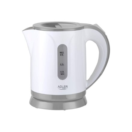 Adler , Kettle , AD 1371g , Electric , 850 W , 0.8 L , Stainless steel/Polypropylene , 360° rotational base , White/Grey