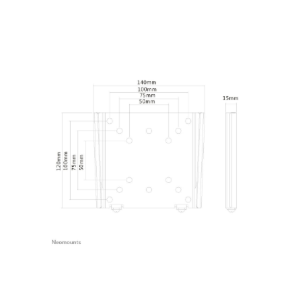 Neomounts Wall mount , FPMA-W25 Monitor/TV mount wall , 10-30 , Maximum weight (capacity) 30 kg , Silver