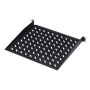 Digitus , Fixed Shelf for Racks , DN-19 TRAY-1-SW , The shelves for fixed mounting can be installed easy on the two front 483 mm (19“) profile rails of your 483 mm (19“) network- or server cabinet. Due to their stable, perforated steel sheet with a high l