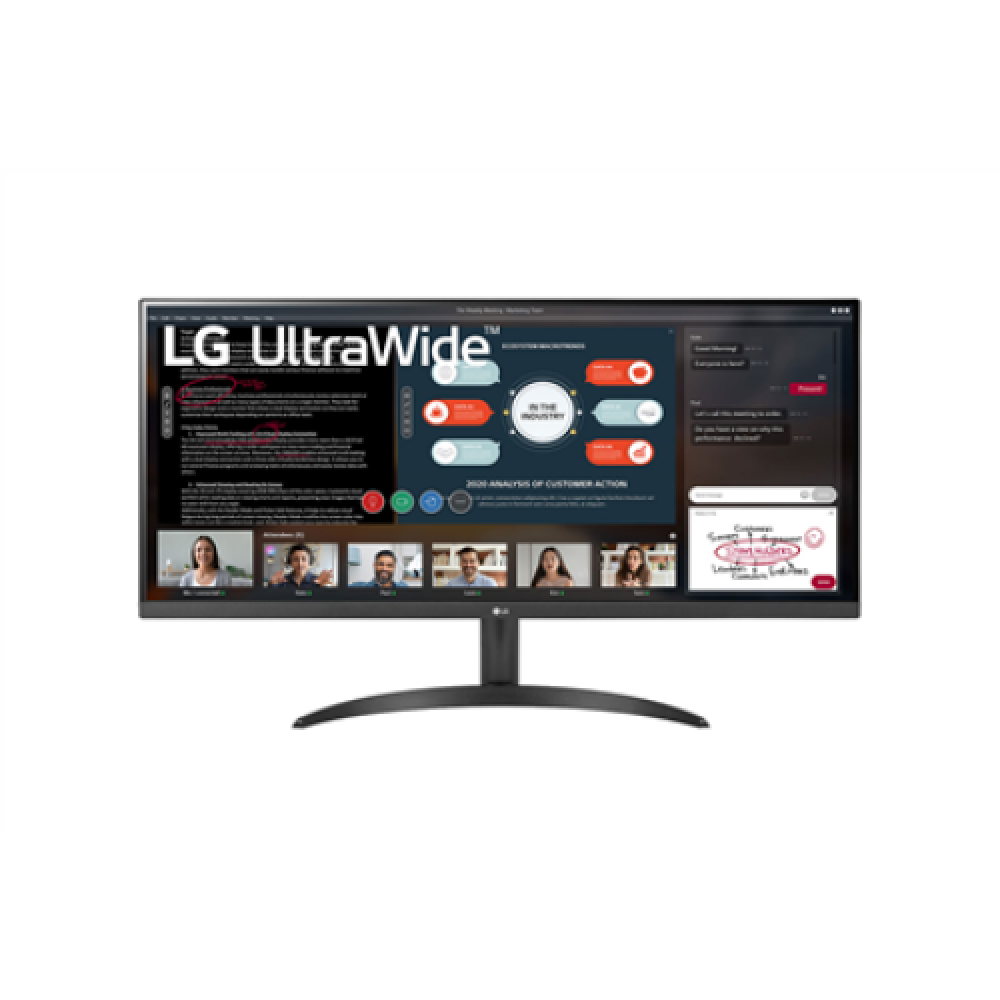 LG Monitor 34WP500-B.BEU 34 IPS UW FHD 21:9 5 ms 250 cd/m² HDMI ports quantity 2 75 Hz