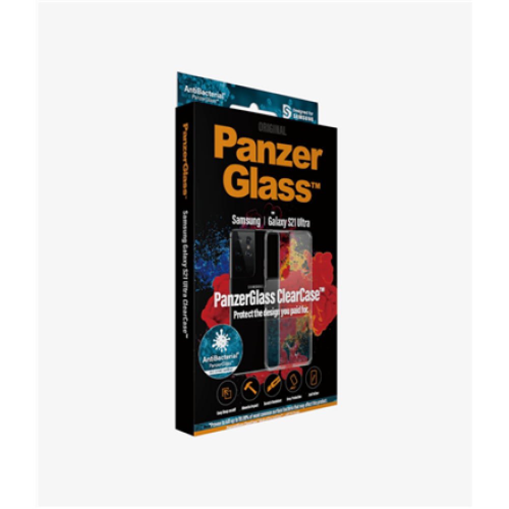 PanzerGlass ClearCase Samsung, Galaxy S21 Ultra Series, Thermoplastic polyurethane (TPU), Clear