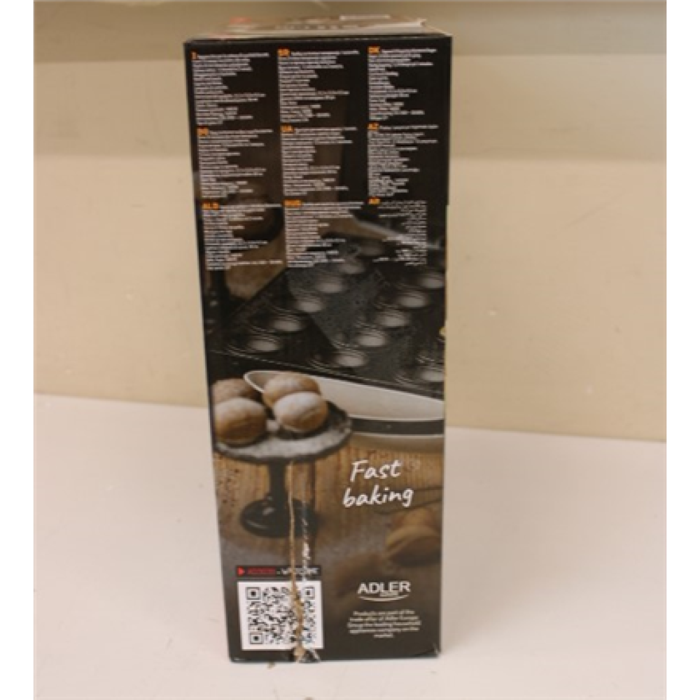 SALE OUT. Adler AD 3039 Nut maker, 1600 W, 24 nuts/cookies, White , Adler , Nut maker , AD 3039 , 1600 W , Number of pastry 24 , Nuts , White , DAMAGED PACKAGING