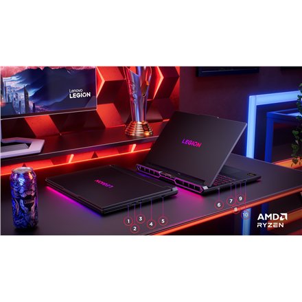Lenovo Legion Pro 7 16AFR10H , Eclipse Black , 16 , OLED , WQXGA , 2560 x 1600 pixels , 240 Hz , Glossy , AMD Ryzen 9 , 9955HX , 32 GB , SO-DIMM DDR5 , Solid-state drive capacity 1000 GB , NVIDIA GeForce RTX 5070 Ti , GDDR7 , 12 GB , Windows 11 Home , 802