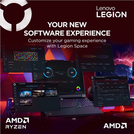 Lenovo Legion Pro 7 16AFR10H , Eclipse Black , 16 , OLED , WQXGA , 2560 x 1600 pixels , 240 Hz , Glossy , AMD Ryzen 9 , 9955HX , 32 GB , SO-DIMM DDR5 , Solid-state drive capacity 1000 GB , NVIDIA GeForce RTX 5070 Ti , GDDR7 , 12 GB , Windows 11 Home , 802