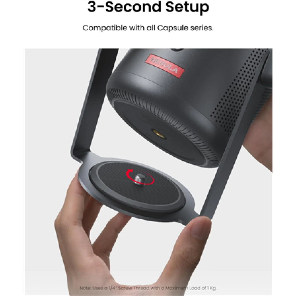 Anker Nebula , Capsule Gimbal Stand , Adjustable Viewing Angle , Maximum weight (capacity) 1 kg , Black