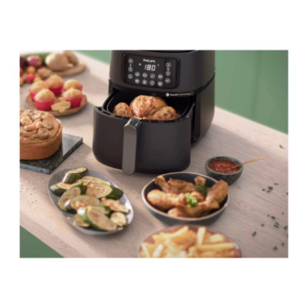 Philips XXL Airfryer , HD9285/90 , Power 2000 W , Capacity 7.2 L , Black/Dark silver