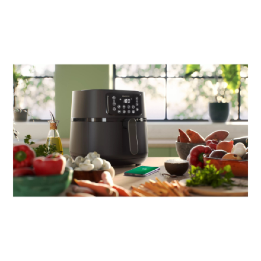 Philips XXL Airfryer , HD9285/90 , Power 2000 W , Capacity 7.2 L , Black/Dark silver