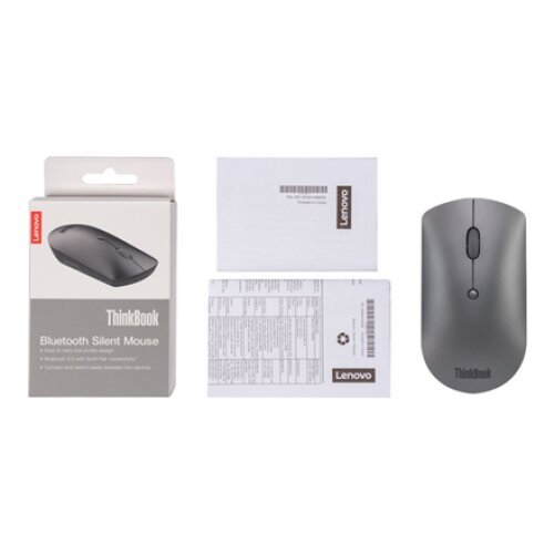 Lenovo , ThinkBook Bluetooth Silent Mouse , Wireless , Bluetooth 5.0 , Iron Grey , 1 year(s)