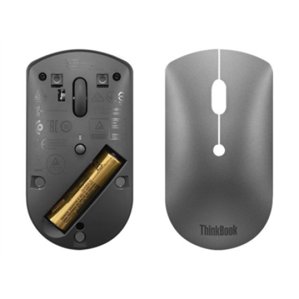 Lenovo , ThinkBook Bluetooth Silent Mouse , Wireless , Bluetooth 5.0 , Iron Grey , 1 year(s)