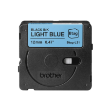 Brother BTAG-L31 , Black on Light Blue , Btag Brother BTAG-L31 , Black on Light Blue , Btag