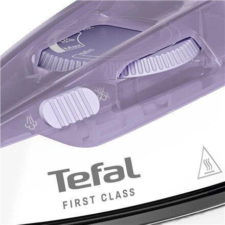 TEFAL First Class DB1612E0 , Steam Travel Iron , 1000 W , Continuous steam 10 g/min , Steam boost performance 45 g/min , White/Purple