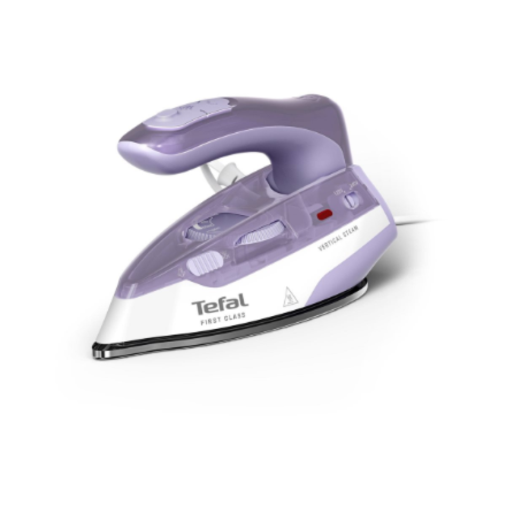 TEFAL First Class DB1612E0 , Steam Travel Iron , 1000 W , Continuous steam 10 g/min , Steam boost performance 45 g/min , White/Purple