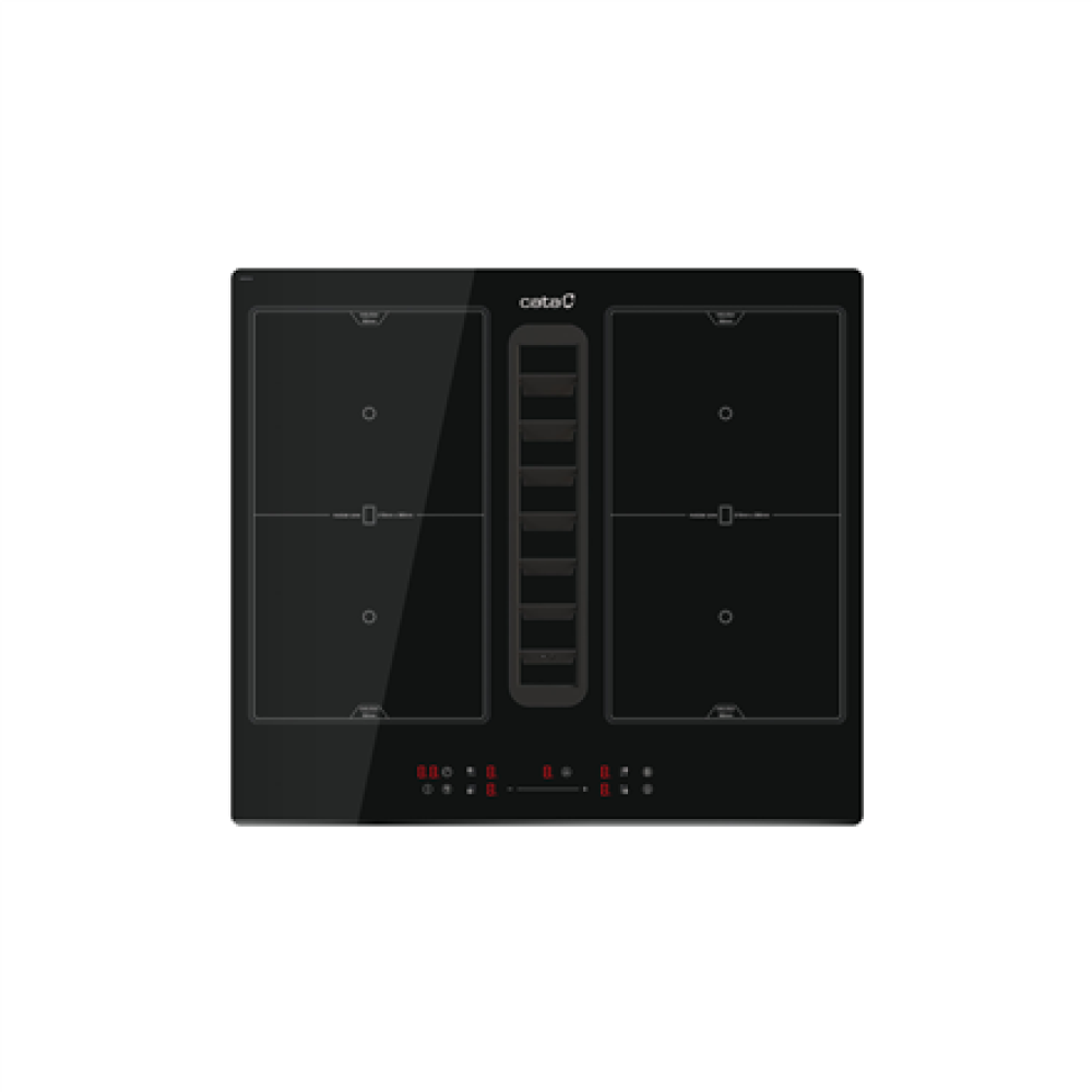 CATA , Hob with Hood , IAS 6024 , Induction , 59 cm , Number of burners/cooking zones 4 , Black , Slider