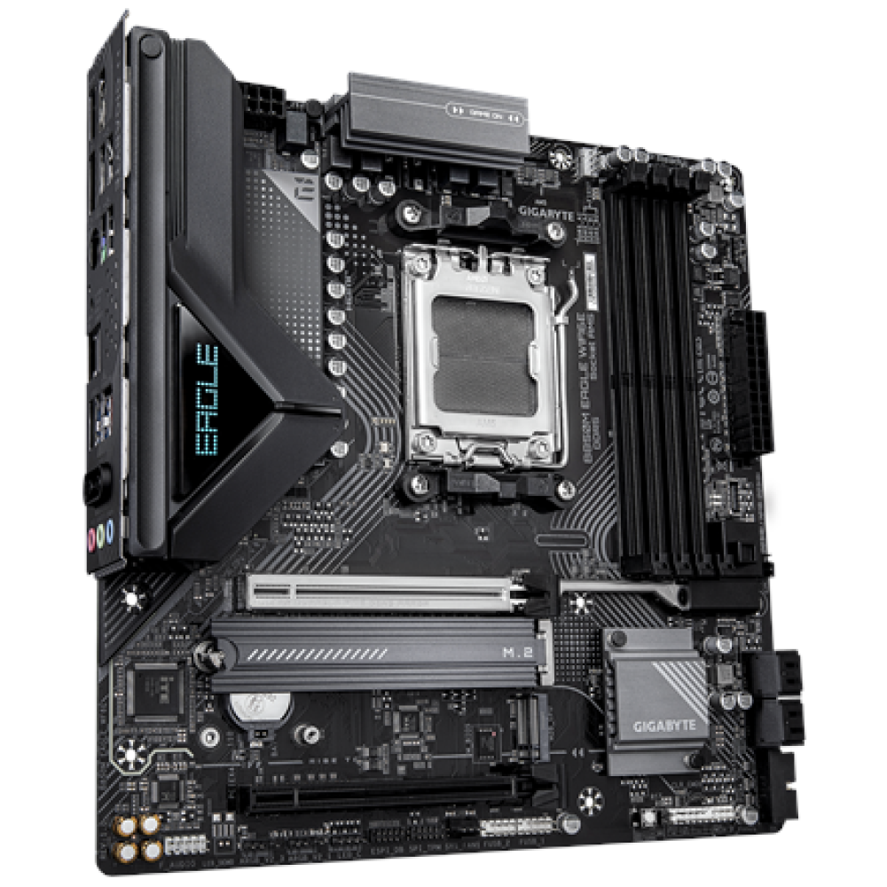 Gigabyte B850M EAGLE WF6E , Processor family AMD , Processor socket AM5 , DDR5 , Supported hard disk drive interfaces SATA, M.2 , Number of SATA connectors 4