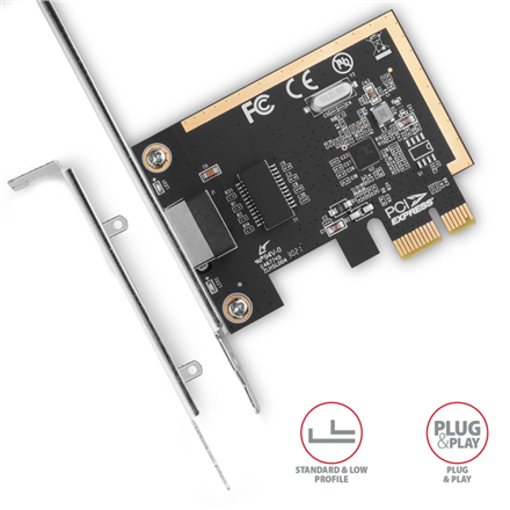 AXAGON Gigabit Ethernet PCI-Express network card with proven Realtek chipset version , PCEE-GRF