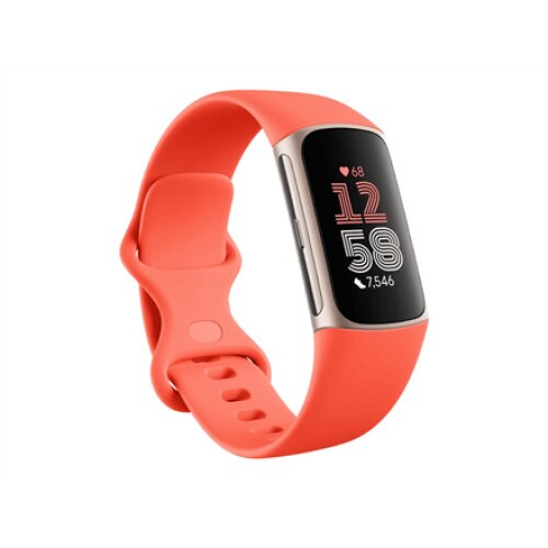 Charge 6 , Fitness tracker , NFC , Band - Coral; Case - Champagne Gold Aluminium