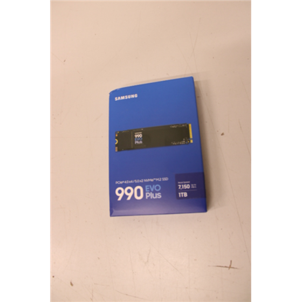 SALE OUT. Samsung 990 EVO Plus PCIe 4.0 NVMe M.2 SSD 1TB , Samsung , SSD , 990 EVO Plus , 1000 GB , SSD form factor M.2 2280 , Solid-state drive interface NVMe , DAMAGED PACKAGING , Read speed 7250 MB/s , Write speed 6300 MB/s