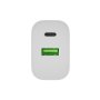 Natec Ribera USB Charger 1X USB-A + 1X USB-C 20W, White