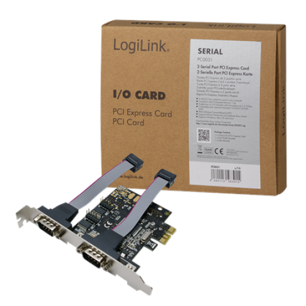 Logilink 2 x serial (COM) PCIe