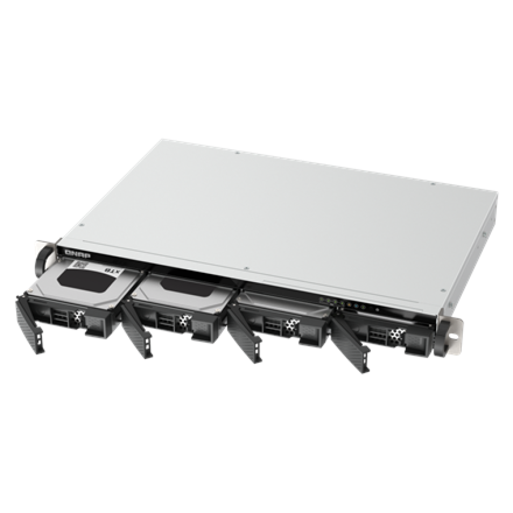 QNAP Compact 1U short-depth rackmount 2.5GbE NAS , TS-433eU , Cortex-A55 , 4 GB
